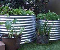Corrugated garden beds